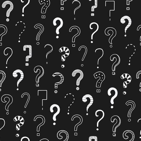 Premium Vector Hand Drawn Seamless Pattern Of Question Marks Doodle