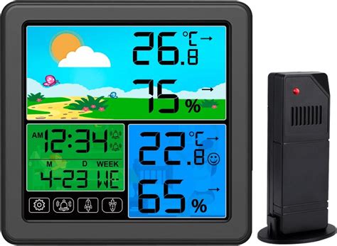 Rs K Weerstation Binnen En Buiten Hygrometer Draadloos Weerstation