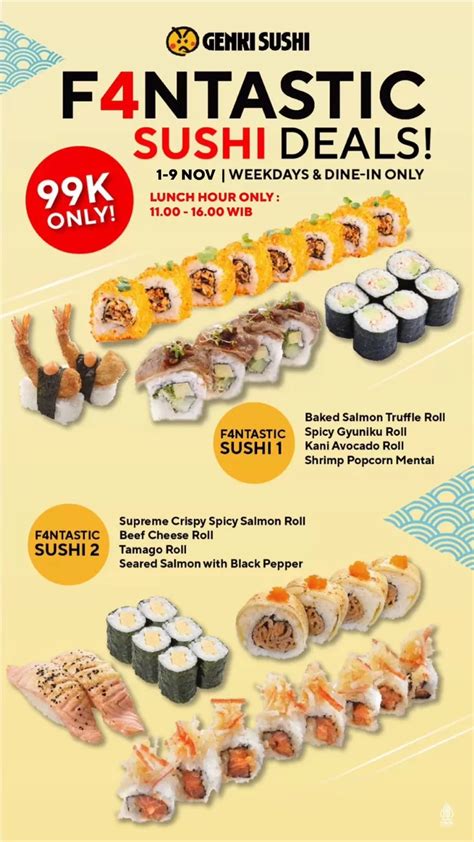 Promo Sushi Yay Dan Genki Sushi Ada Yang Berlaku Hari Ini Saja Untuk