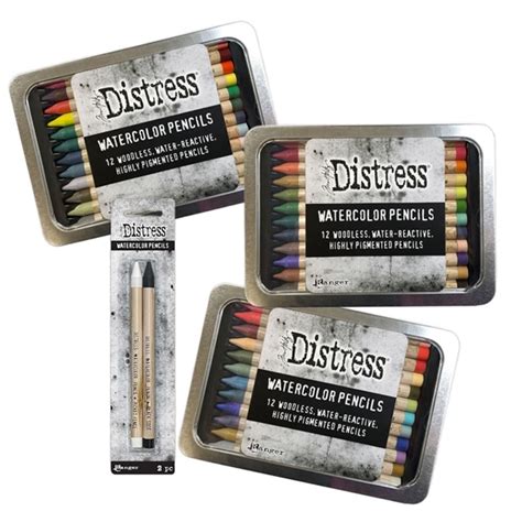 Ranger Tim Holtz Distress Watercolor Pencil Bundle Sets Pack