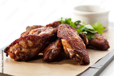 BBQ Chicken Wings Stock Photo | Adobe Stock