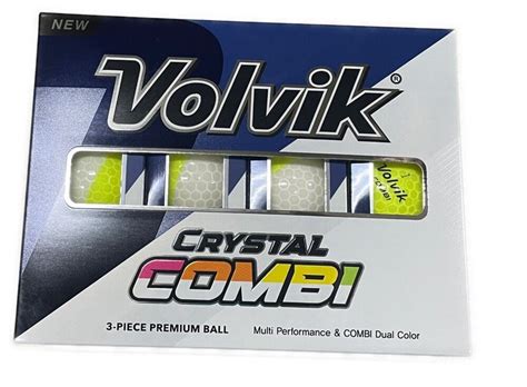 Volvik Crystal Combi Split Colored Golf Balls Green White 1 Dozen