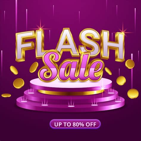 Dise O De Plantilla De Banner De Venta Flash Vector Premium