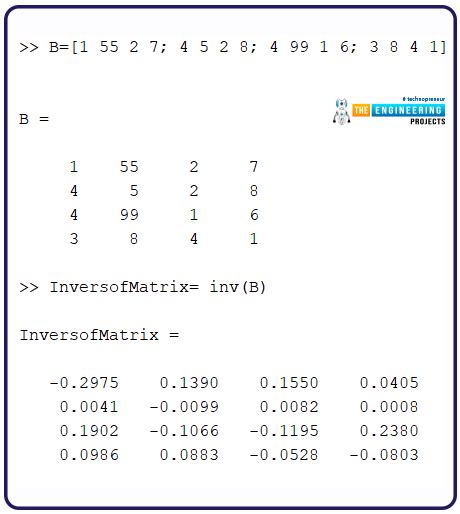 Special Matrix Commands In Matlab The Engineering Projects