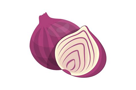 Fresh Red Onion Vector Illustration Oni Graphic By Pch Vector