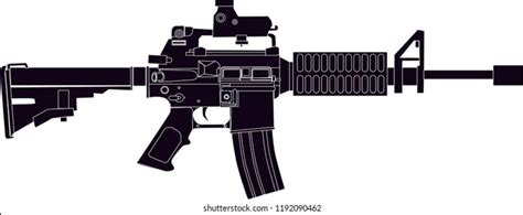 Colt M4 M4a1 Assault Rifle M4 Stock Vector (Royalty Free) 2289171695 ...