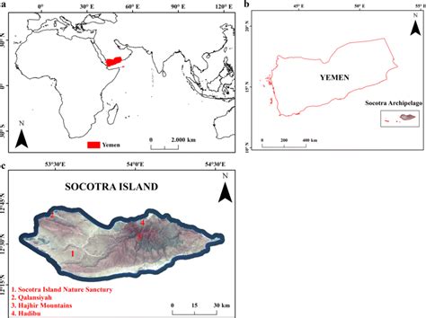 Geographical location of Socotra Archipelago and Socotra Island ...