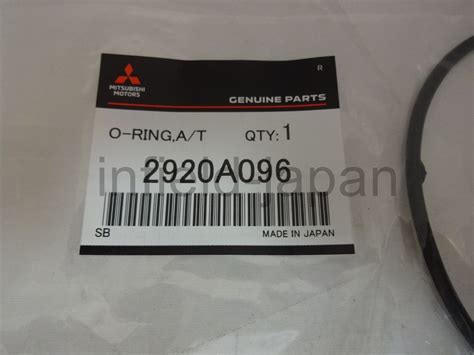 Genuine Mitsubishi 2920A096 O-Ring Transmission Filter Gasket F/S | OEM ...