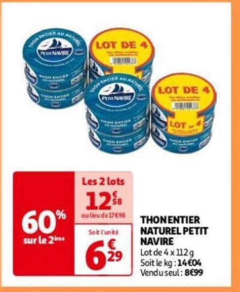 Promo Thon Entier Au Naturel Petit Navire Chez Spar Icatalogue Fr