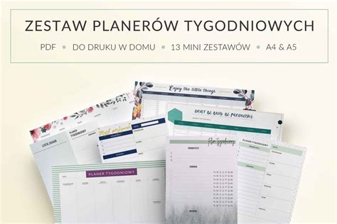 Planer Tygodniowy Do Druku Pdf Ogarniamsie Pl