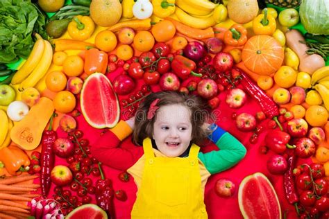 Healthy Fruit and Vegetable Nutrition for Kids Stock Photo - Image of green, pear: 307378916