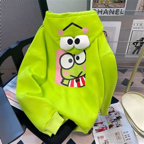 New Fall Sweater Kawaii Cute Sanrio Creative Kerokero Keroppi Fashion