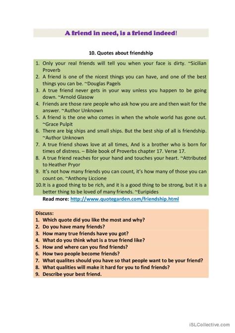 Let S Talk What Is A True Friend L English Esl Worksheets Pdf Doc