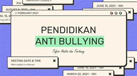 Pendidikan Anti Bullying Kelompok Tafsir Hadits Tarbawy Youtube