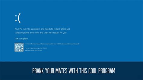 How To Make A Fake Bluescreen Error Prank Youtube