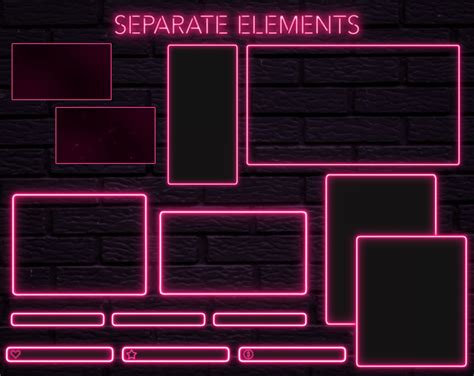 Pink Neon Twitch Overlay Package Oakway Graphics