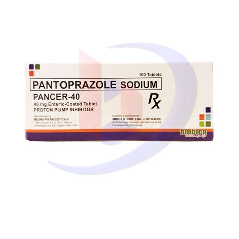 Pantoprazole Sodium Pancer 40 40mg Enteric Coated Tablet 100 S Bambang Pharmaceutical Depot Inc