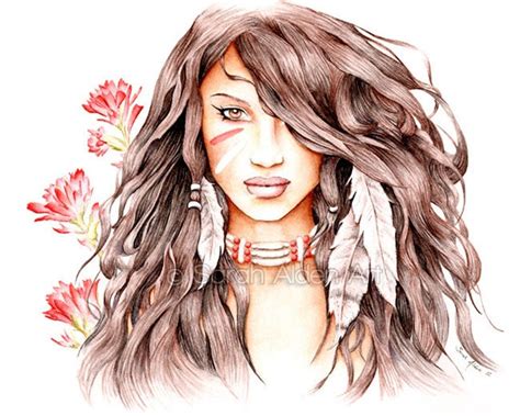 Native American Girl Drawings