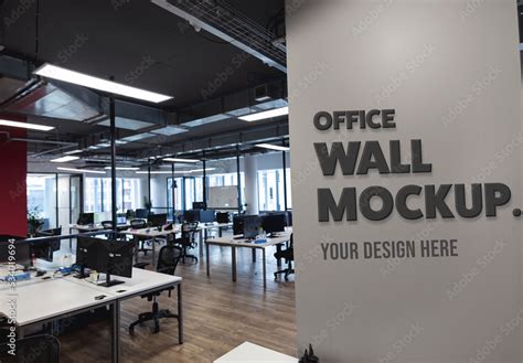 Office Wall Mockup Stock Template Adobe Stock