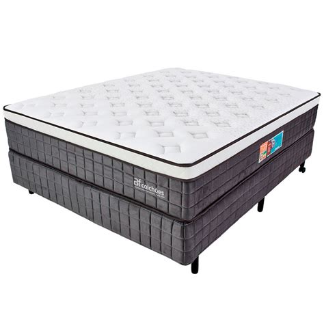 Cama Box Casal Premium Mola Ensacada Espuma D33 e Viscoelástica