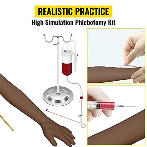 Vevor Phlebotomy Practice Kit Dark Skin Iv Practice Kit Venipuncture