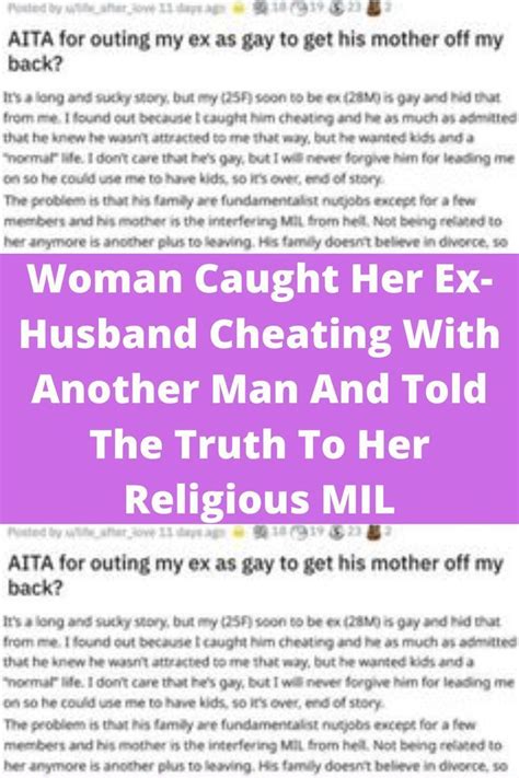 Woman Caught Her Ex Husband Cheating With Another Man And Told The Truth To Her Religious Mil