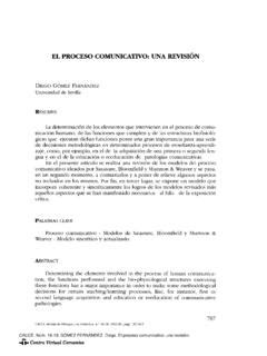 El Proceso Comunicativo Una Revisi N El Proceso Comunicativo Una