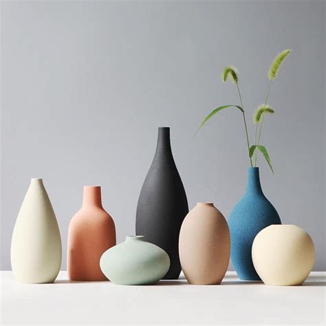 Modern Minimalist Matte Pastel Mini Ceramic Vase Collection Etsy