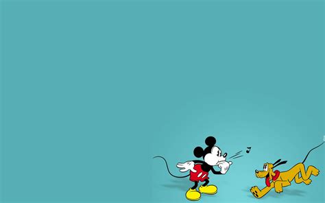 Download Disney Pluto And Whistling Mickey Wallpaper | Wallpapers.com