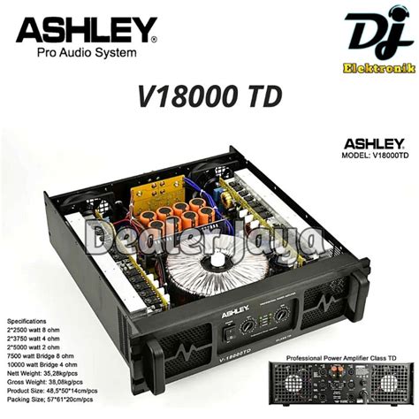 Jual Power Amplifier Ashley V Td V Td Channel Shopee