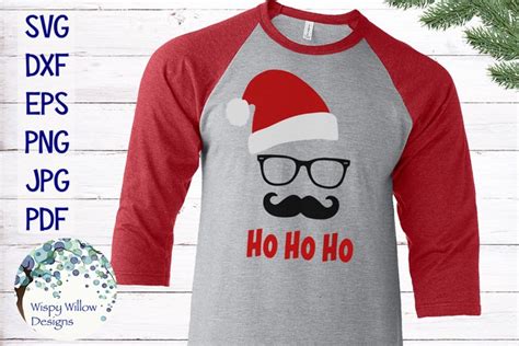 Ho Ho Ho Hipster Santa Claus Christmas Svg