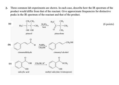 SOLVED 2 Three Common Lab Experiments Are Shown In Each Case