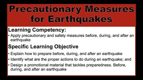 Earthquake Safety Tips Before