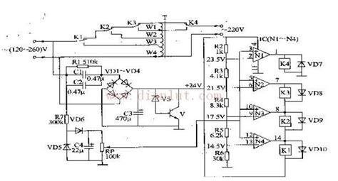 交流稳压器电路工作原理图 电源电路 维库电子市场网
