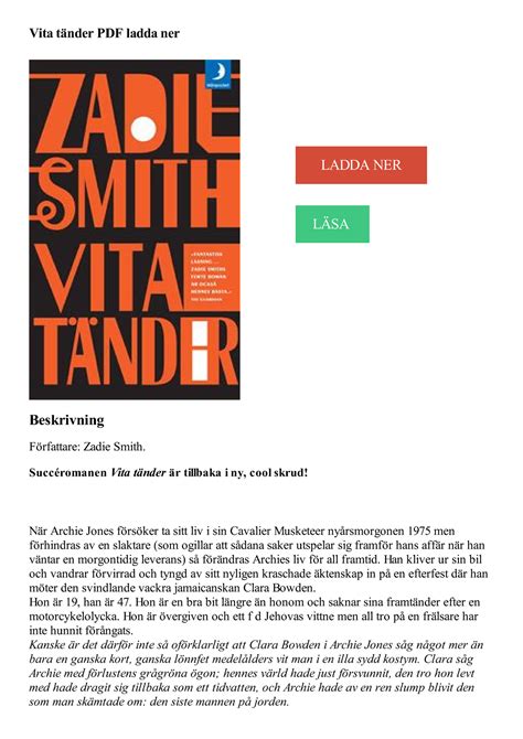 Ladda Ner L Sa Beskrivning Vita T Nder Pdf Ladda Ner F Rfattare