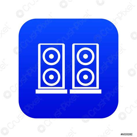 Altavoces De M Sica Icono Digital Azul Vector De Stock