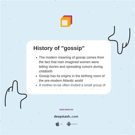 History of "gossip" - Deepstash