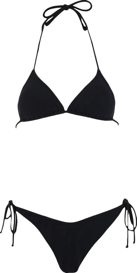 Reina Olga Susan Bikini Set Solid Black Bikini Black Shopstyle Two