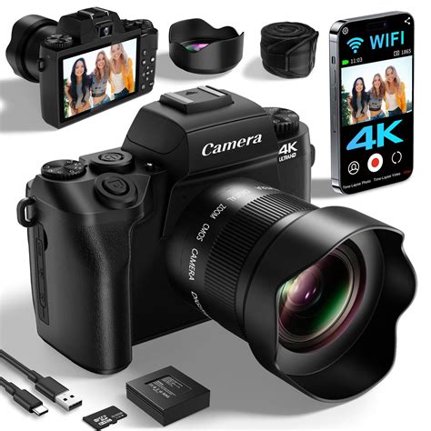 Saneen Digital Camera 4k Cameras For Photography 64mp