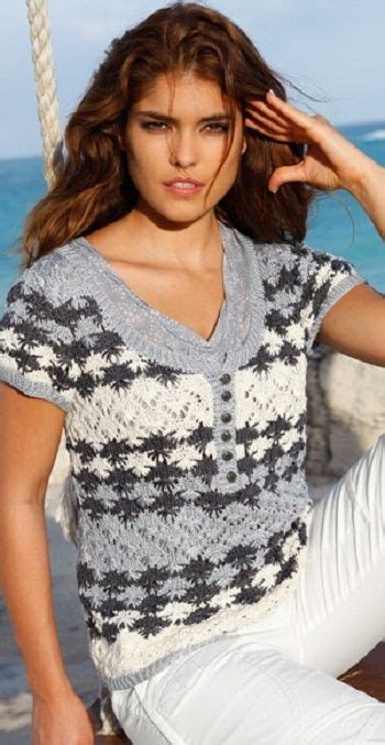 Verena Magazine European Knitting Patterns Tops Haken Top Patronen Patronen