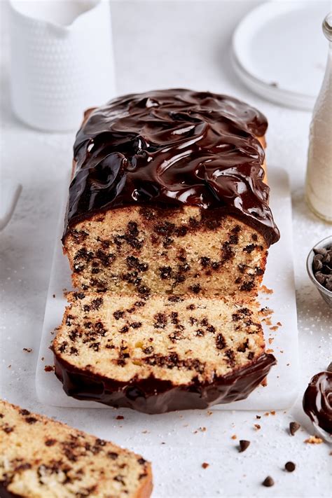 Chocolate Chip Loaf Cake With Chocolate Ganache Tutti Dolci Baking