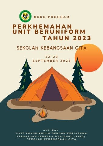 Buku Program Perkhemahan Unit Beruniform Tahun 2023 Sekolah Kebangsaan