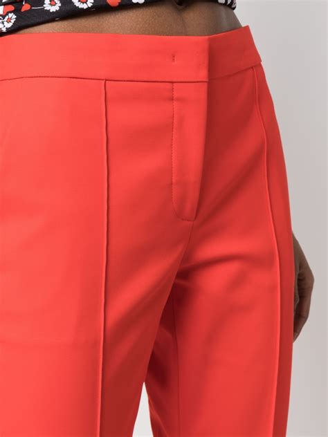 Moschino Cropped Tailored Trousers Red Farfetch