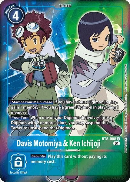 Davis Motomiya And Ken Ichijoji Box Topper New Awakening Digimon