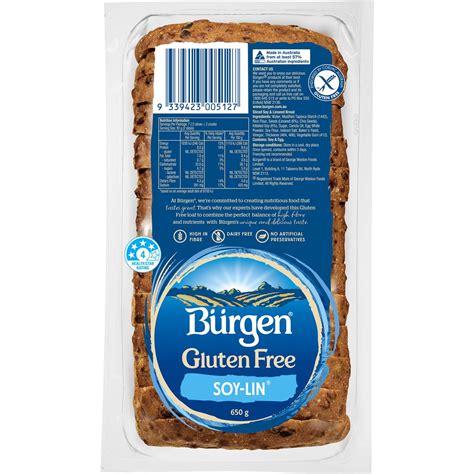 Burgen Gluten Free Bread Soy And Linseed 650g Woolworths