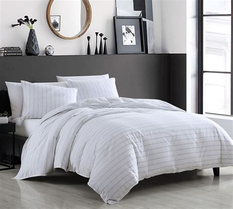 Melia Striped Percale Comforter Shams Set Pottery Barn