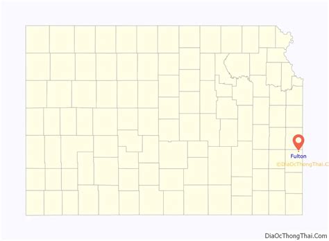 Map of Fulton city, Kansas - Thong Thai Real