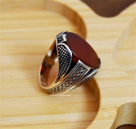 Herren Ring T Rkischer Handgemachter Silber Ring Osmanischer Etsy