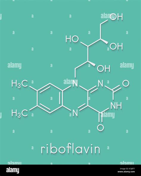 Vitamin B2 Riboflavin Molecule Skeletal Formula Stock Photo Alamy