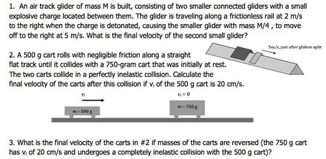 Solved 1 An Air Track Glider Of Mass M Is Built Solutioninn